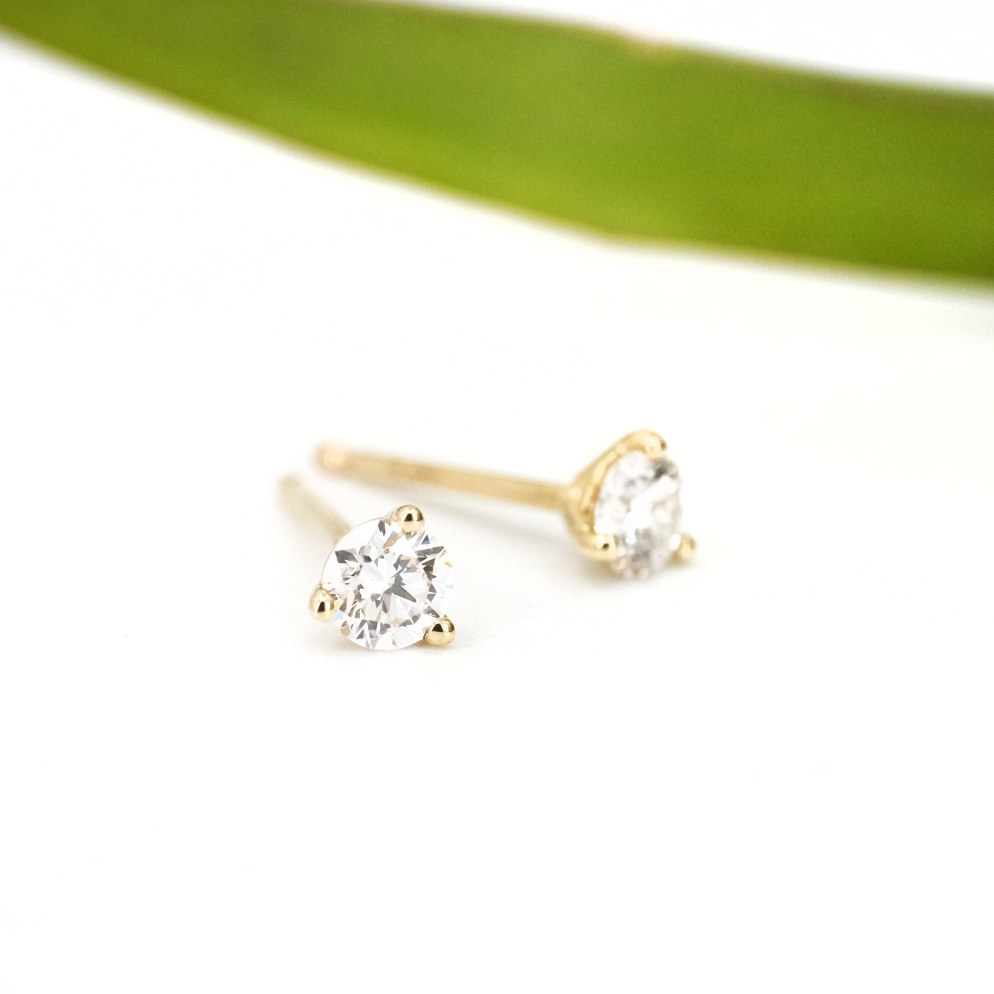 14k Quarter Carat Diamond Studs