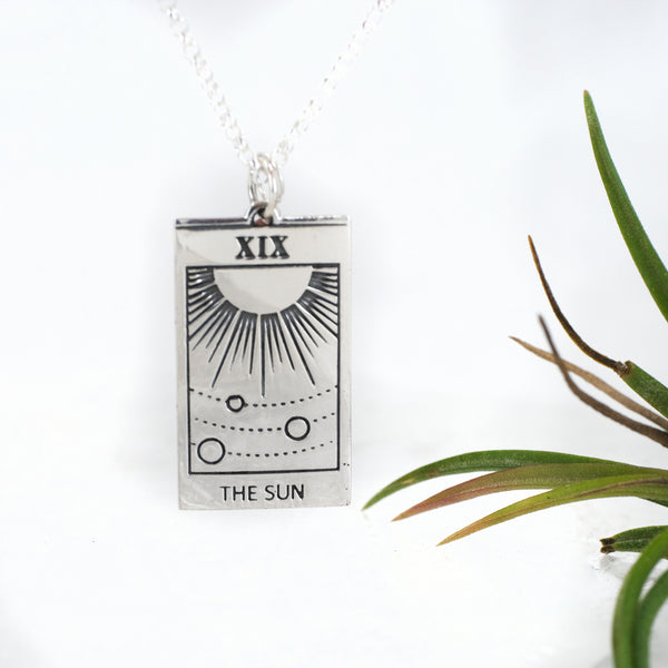 Sunday Sun Tarot Sterling Necklace