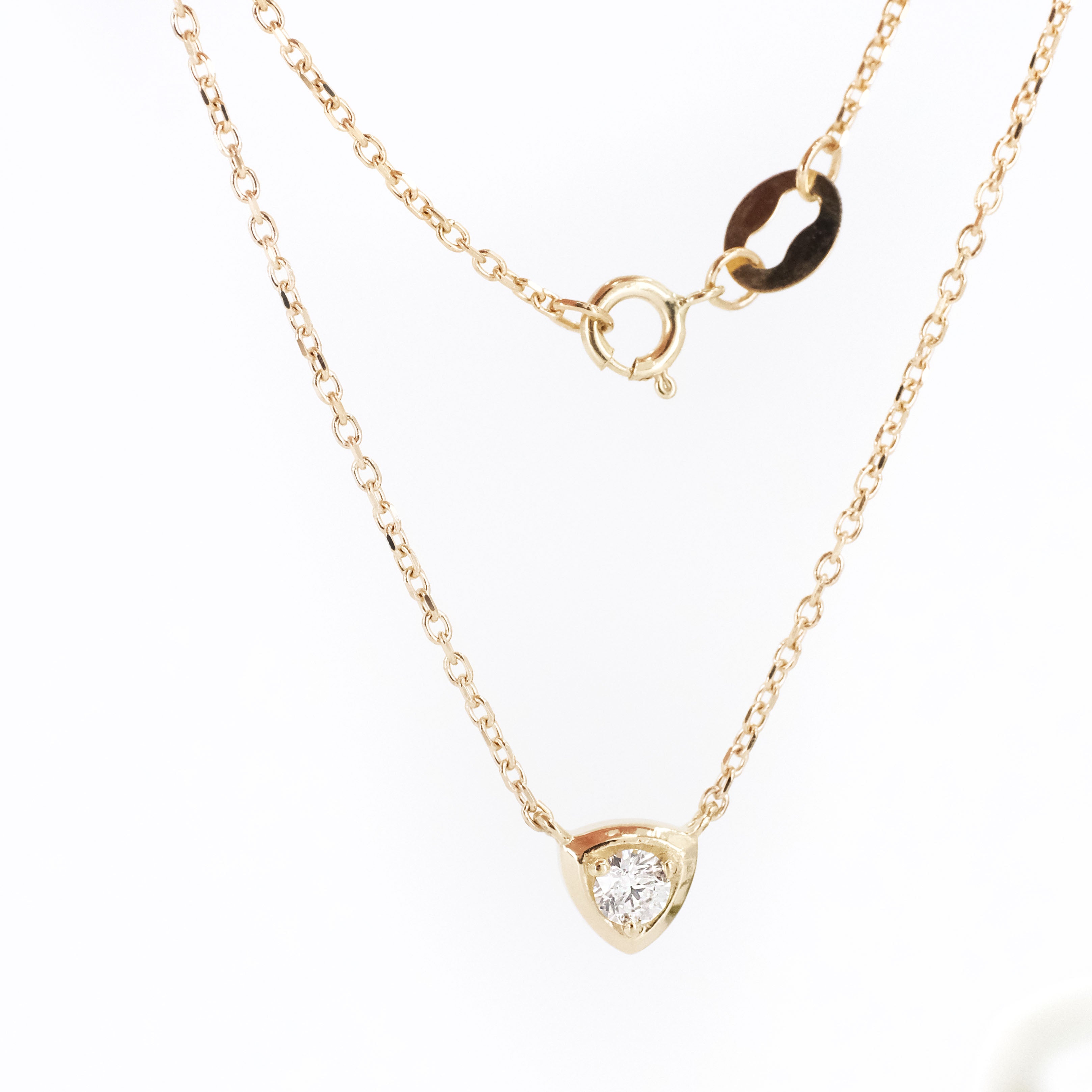 14k + Diamond Mini Protector Necklace