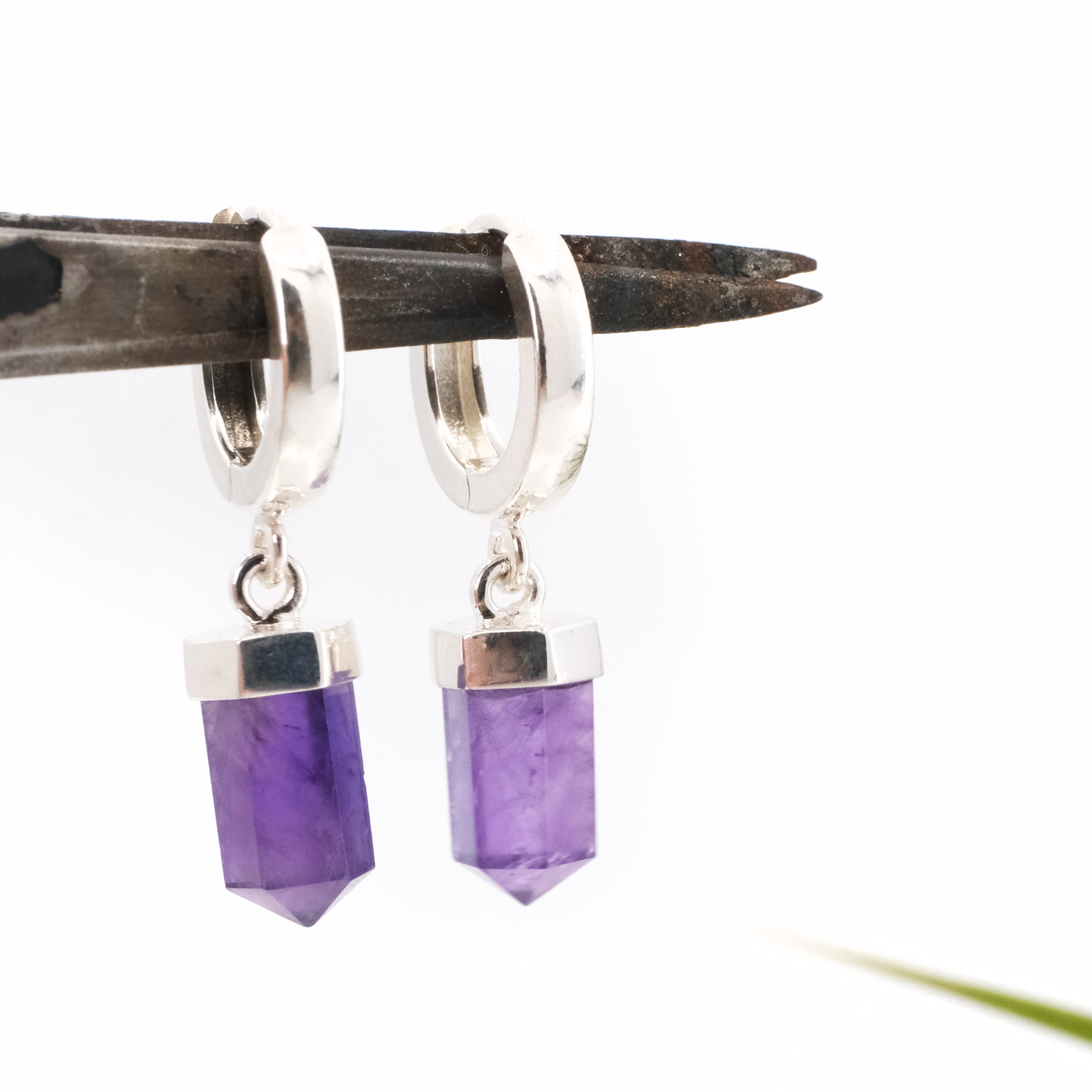 Amethyst Hugger Earrings