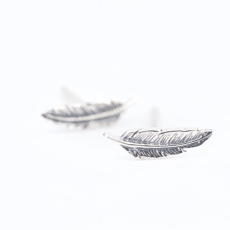 Sterling Feather Studs