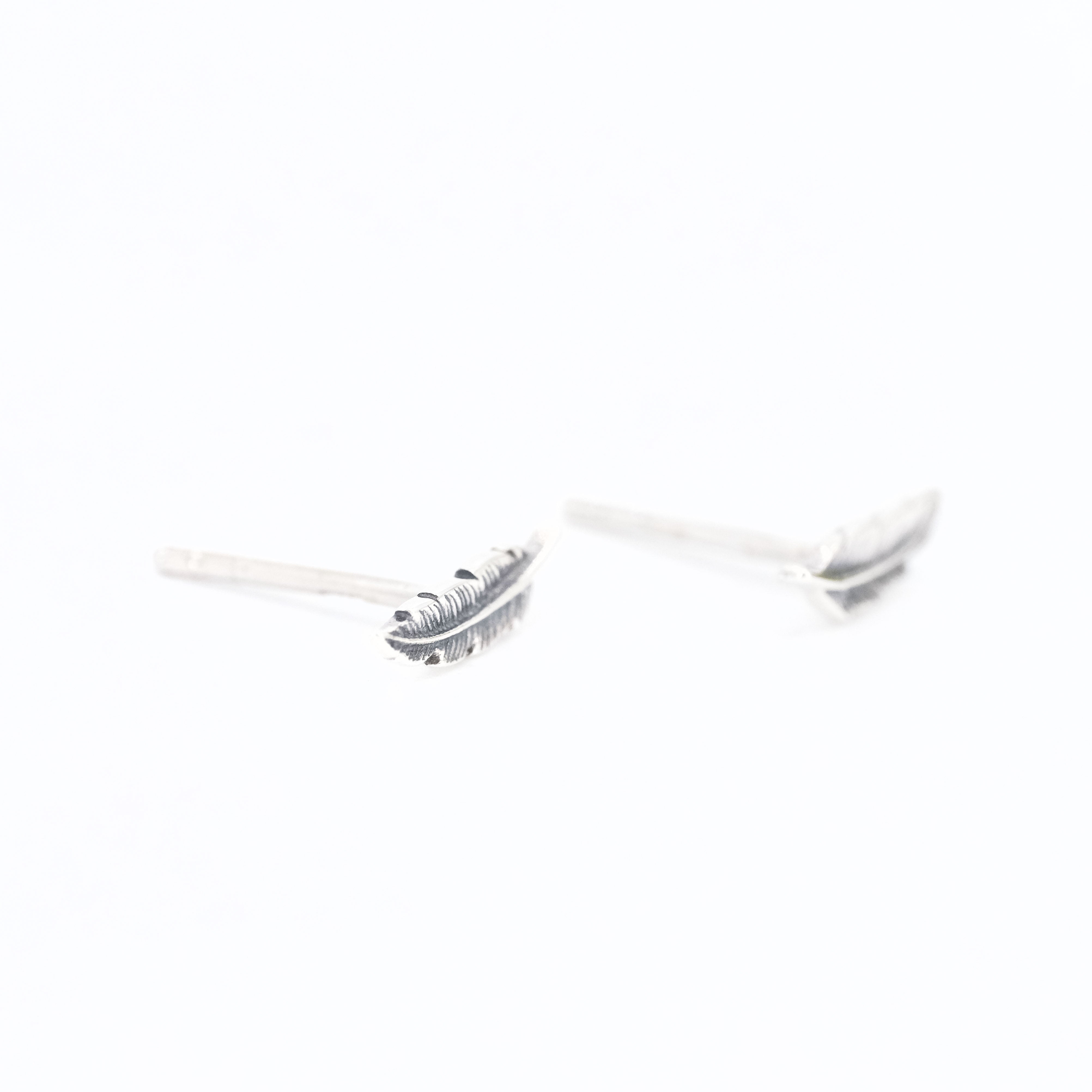Sterling Feather Studs
