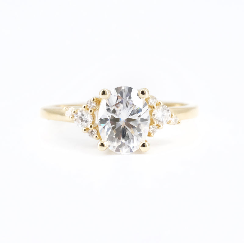 14k Moissonite + Diamond Juneau Ring