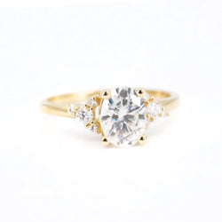 14k Moissonite + Diamond Juneau Ring