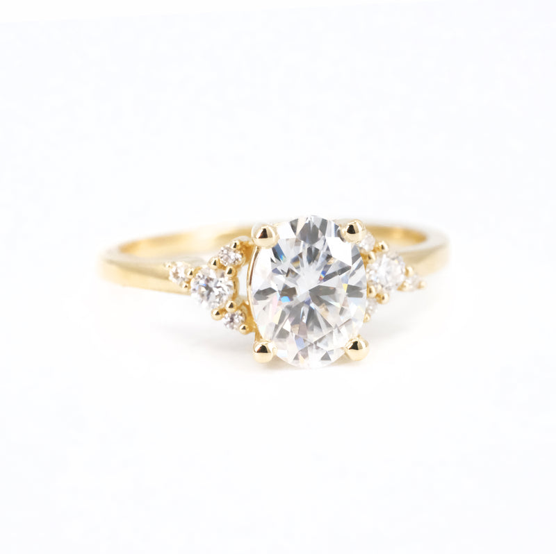 14k Moissonite + Diamond Juneau Ring