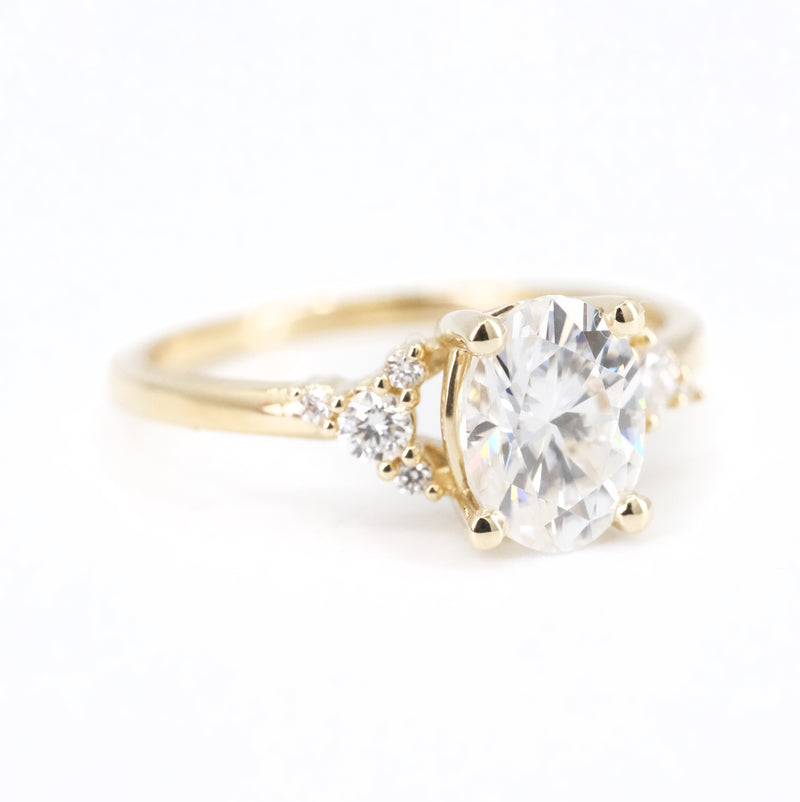 14k Moissonite + Diamond Juneau Ring