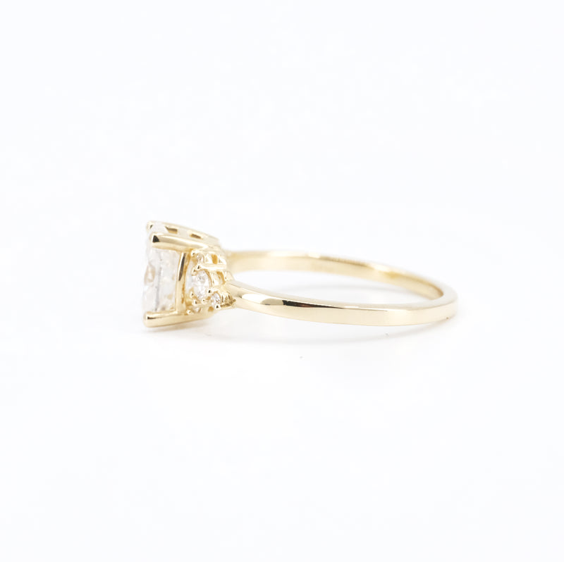 14k Moissonite + Diamond Juneau Ring