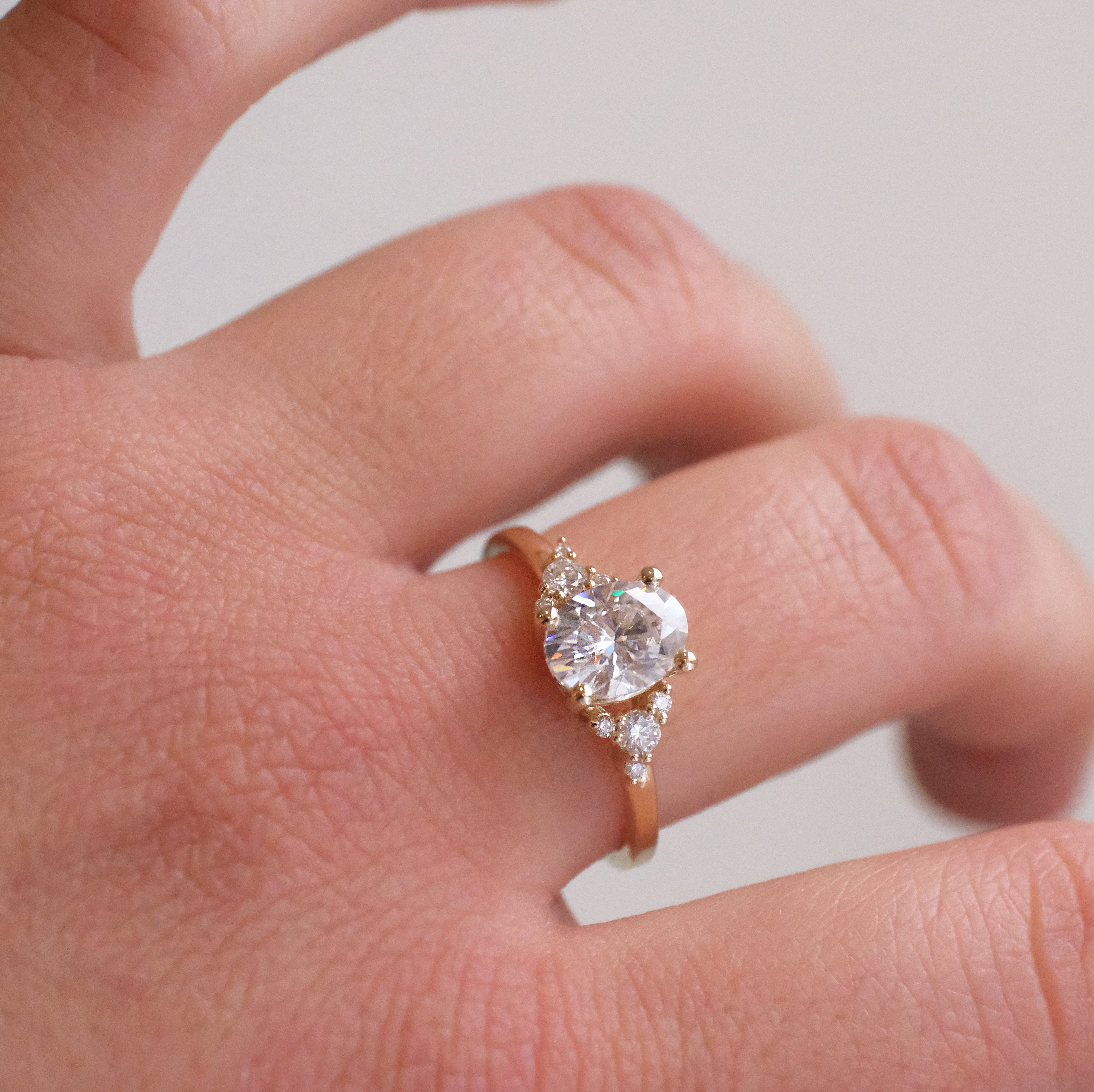 14k Moissonite + Diamond Juneau Ring