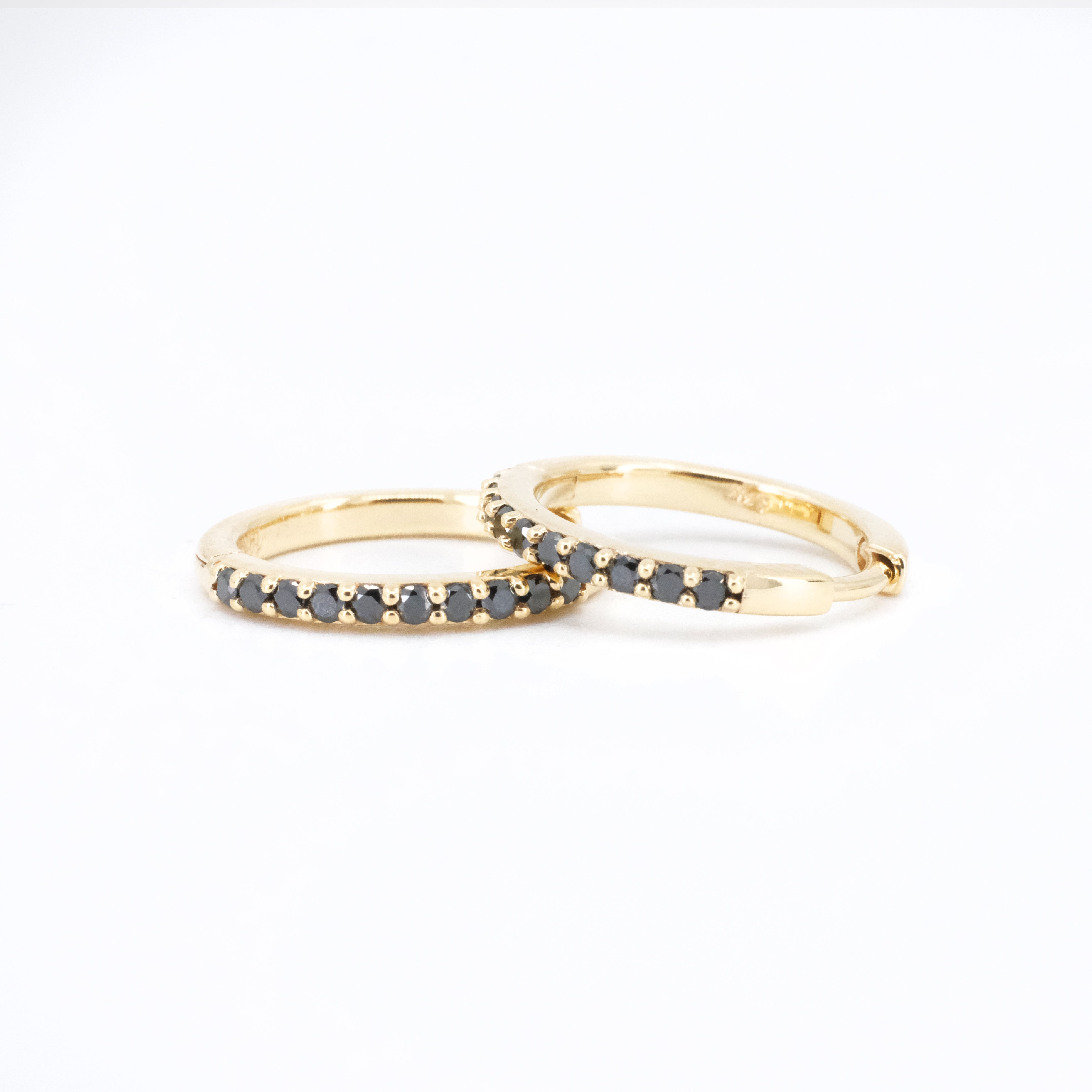 14k + Black Diamond Shade Huggers