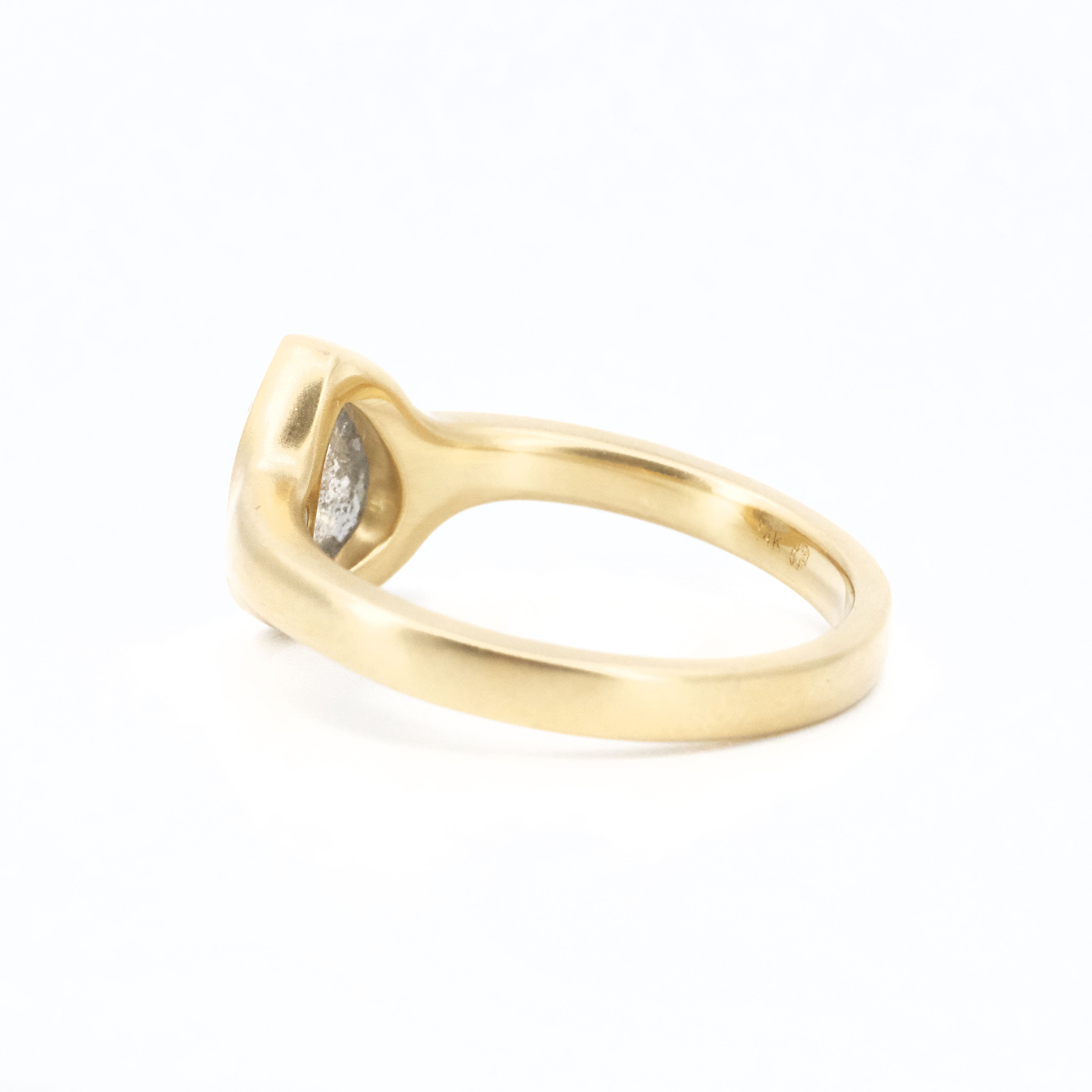 14k + Grey Diamond Akimbo Ring - One of a Kind