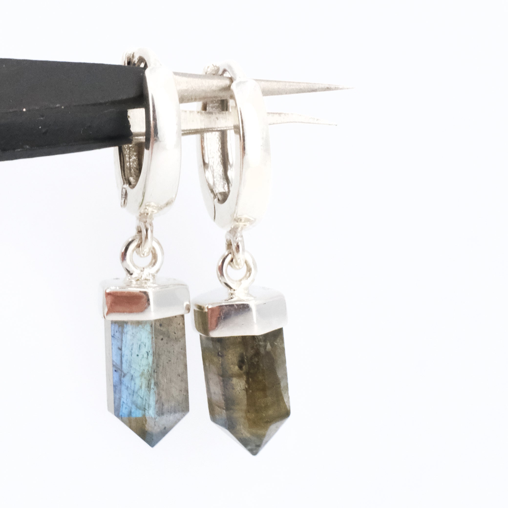 Labradorite Hugger Earrings