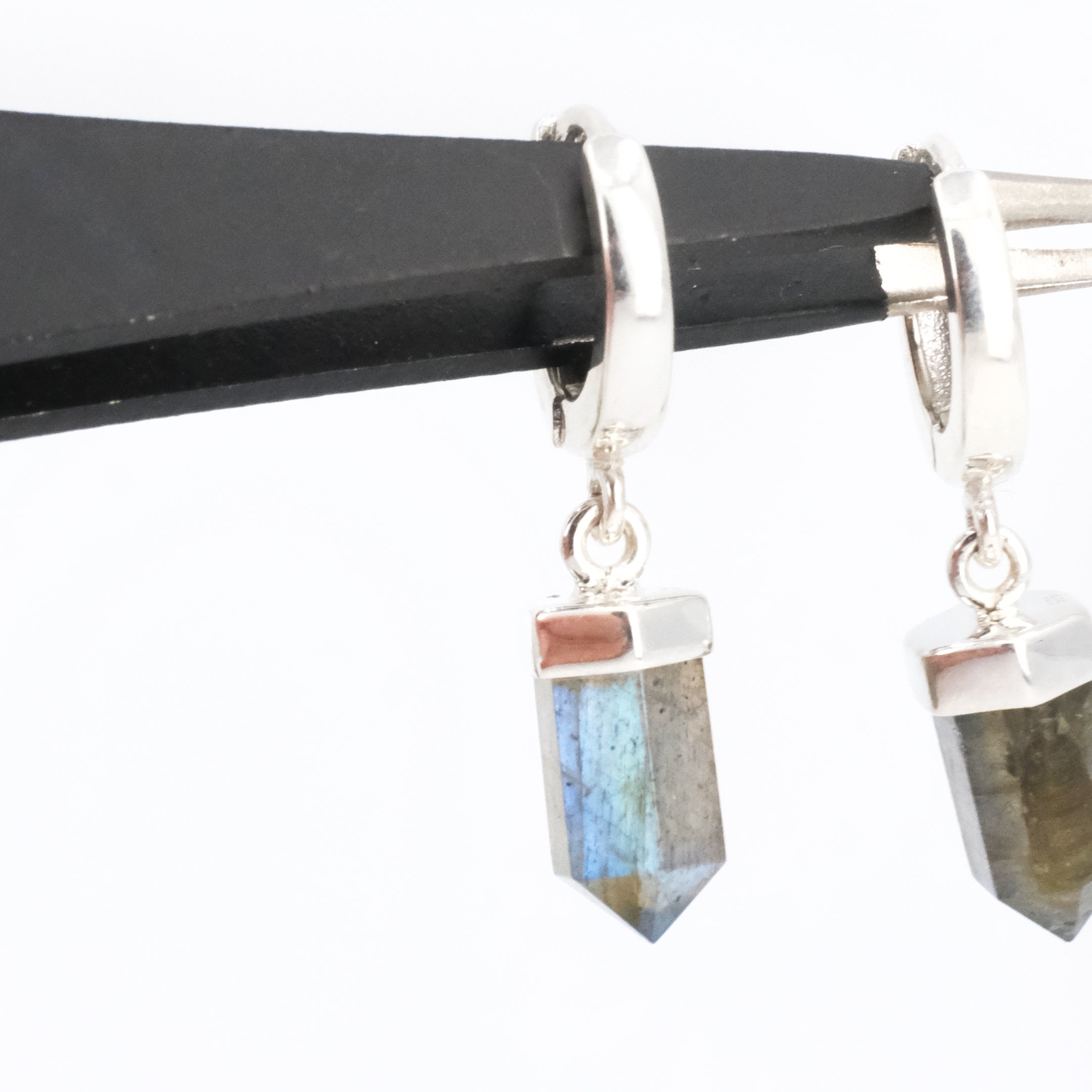 Labradorite Hugger Earrings