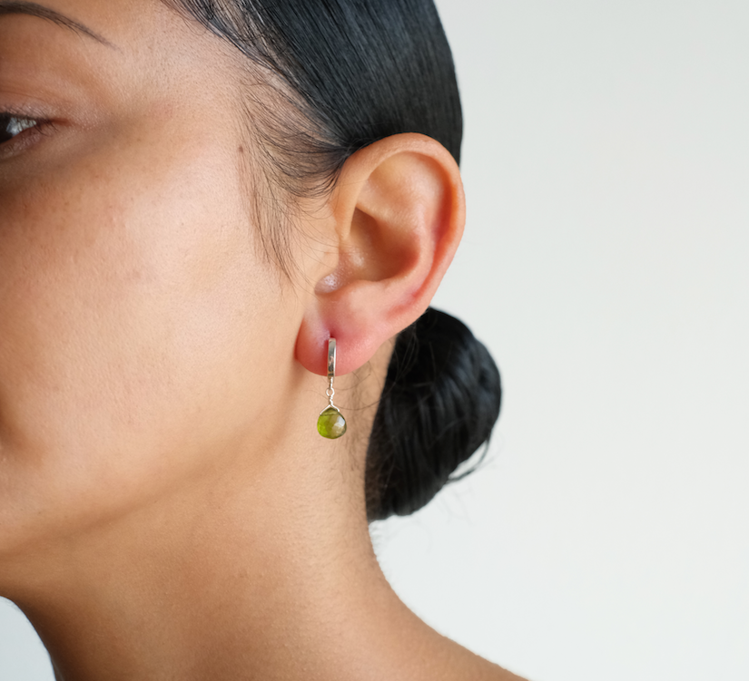 Tart Vesuvianite Hugger Earrings