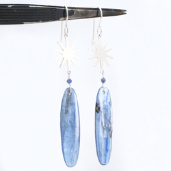 Spark Up Blue Kyanite Earrings