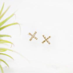 14k + Diamond You Are Here Studs